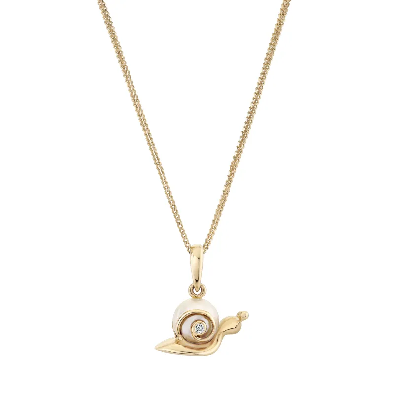 Petite Pearl Snail Charm sold by Ariel Gordon Jewelry