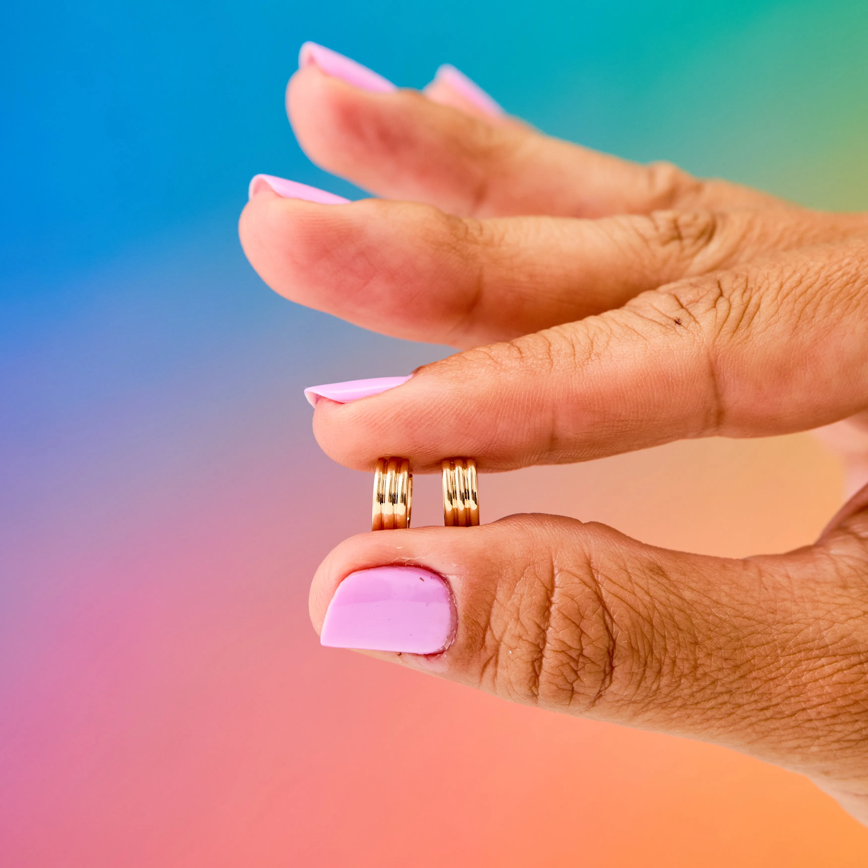 Mini Triptych Hoops sold by Ariel Gordon Jewelry product image thumbnail 3