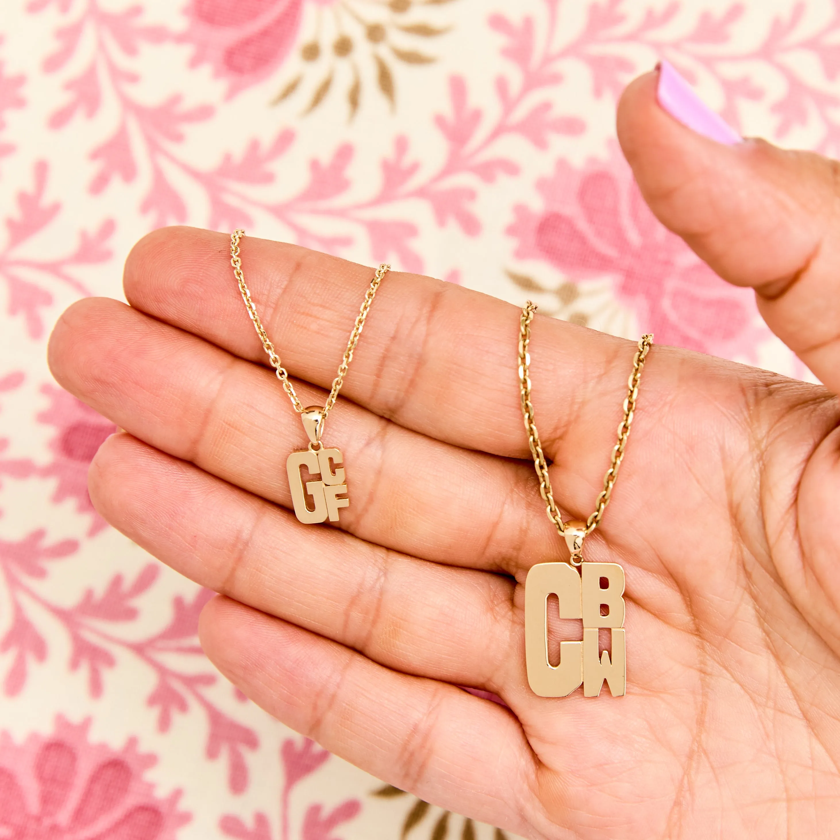 Mini Lucky Strike Monogram Pendant sold by Ariel Gordon Jewelry product image thumbnail 5