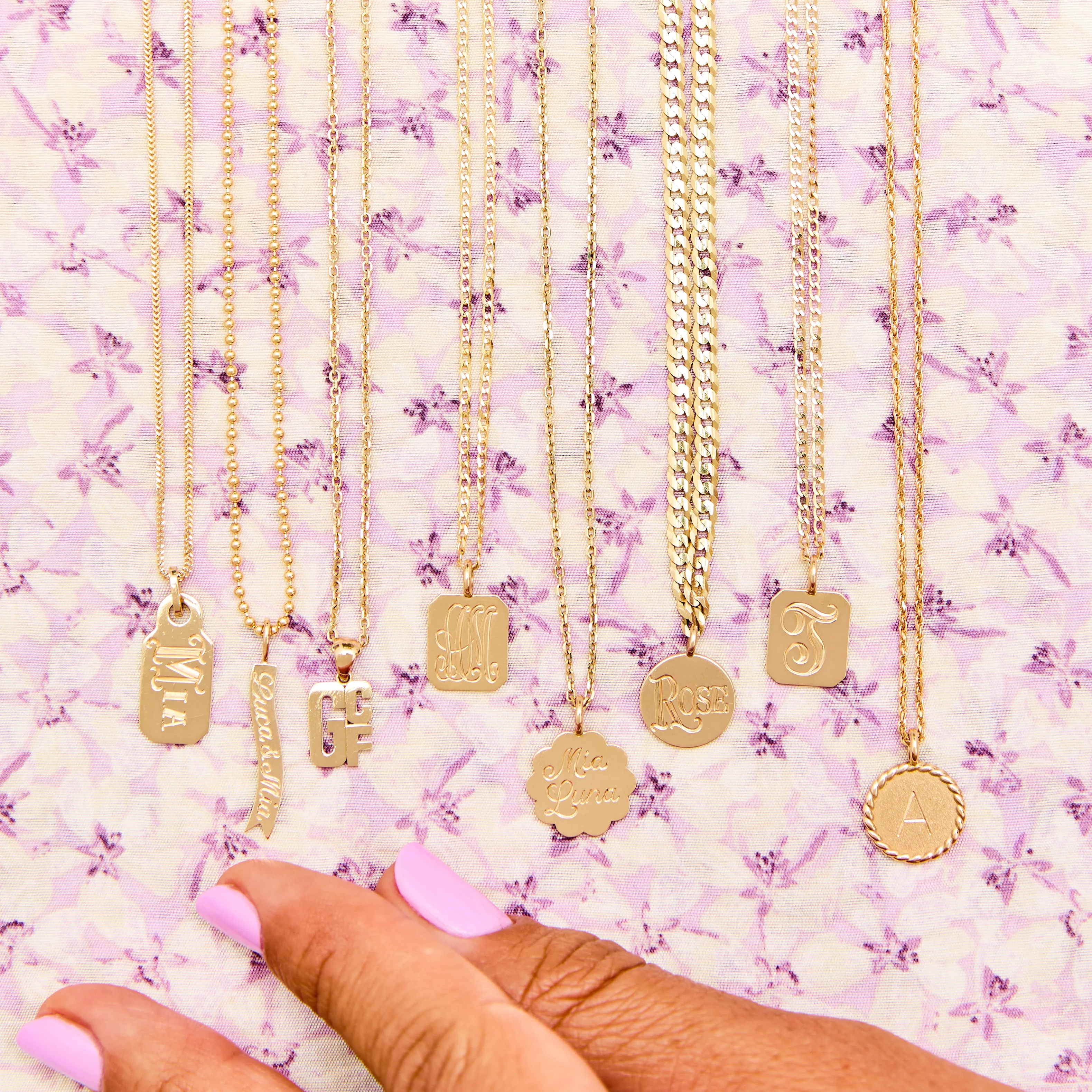 Mini Lucky Strike Monogram Pendant sold by Ariel Gordon Jewelry product image thumbnail 4