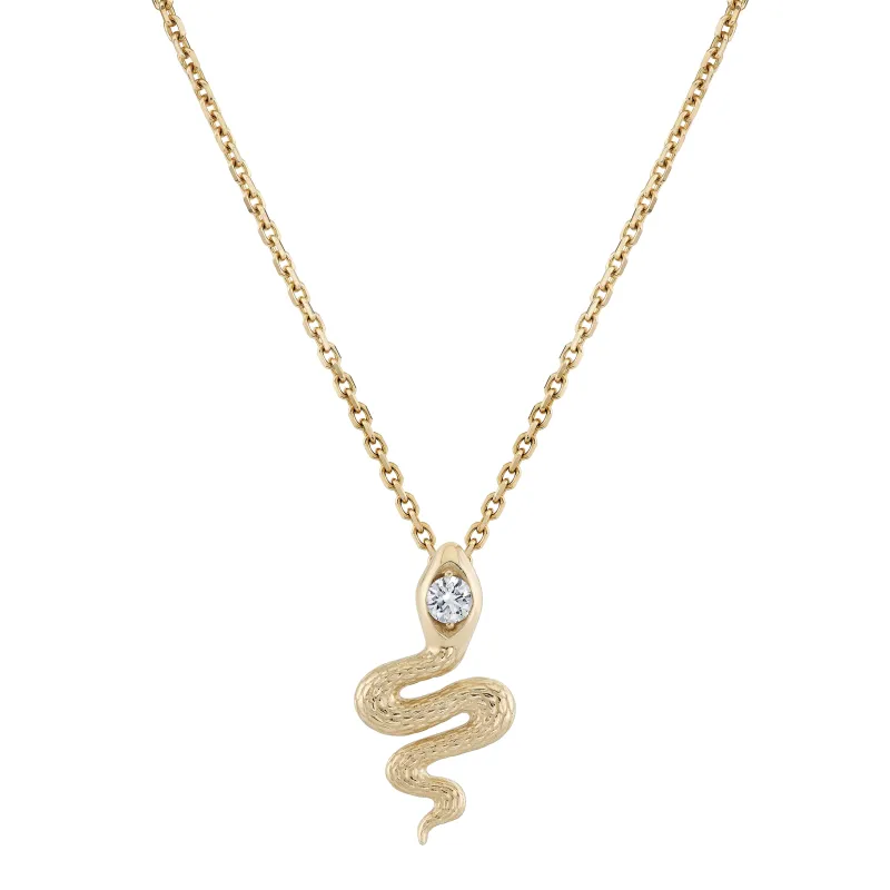 Diamond Head Snake Pendant sold by Ariel Gordon Jewelry