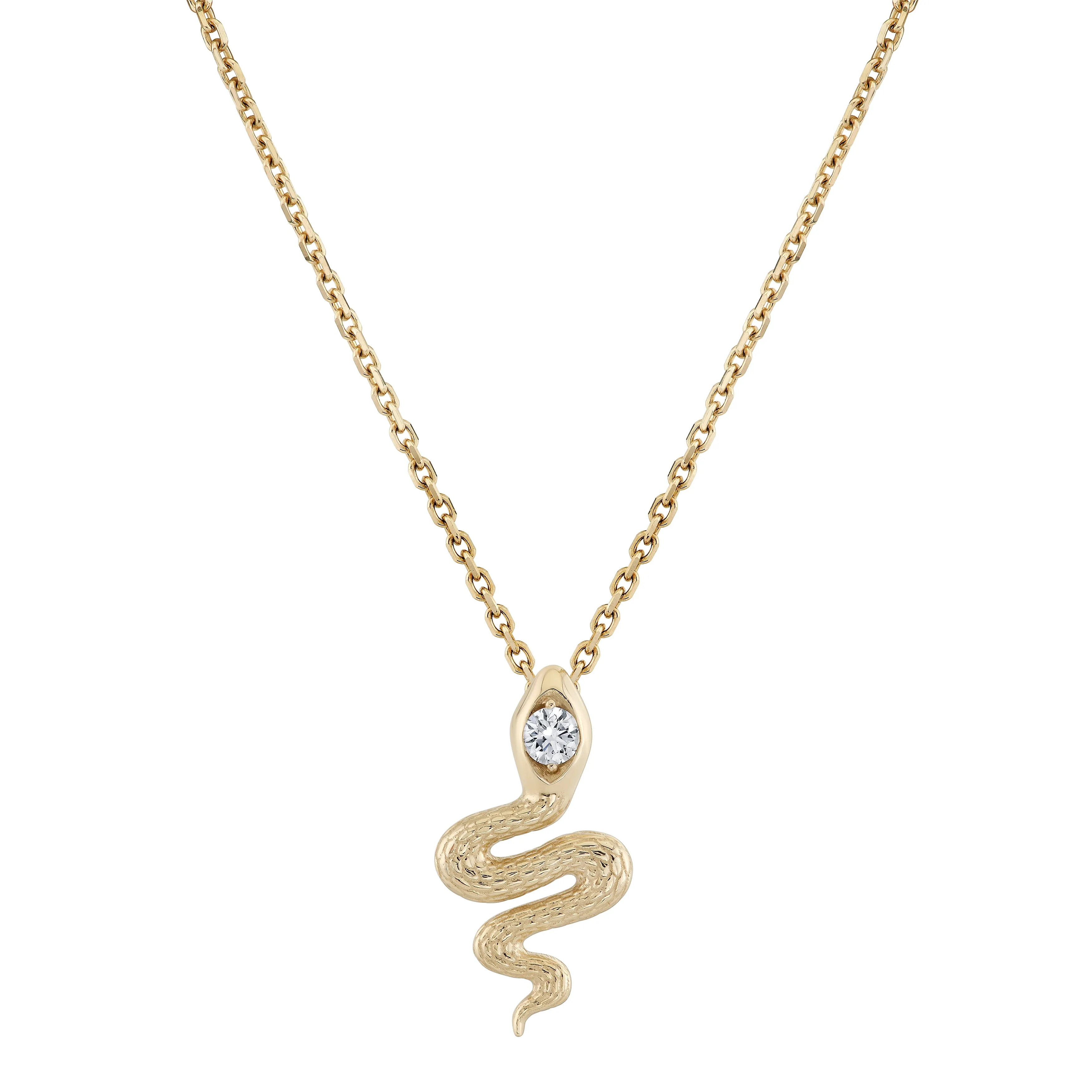 Diamond Head Snake Pendant sold by Ariel Gordon Jewelry