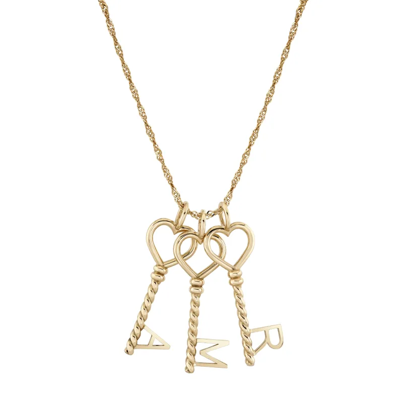 Twine Key Initial Charm sold by Ariel Gordon Jewelry
