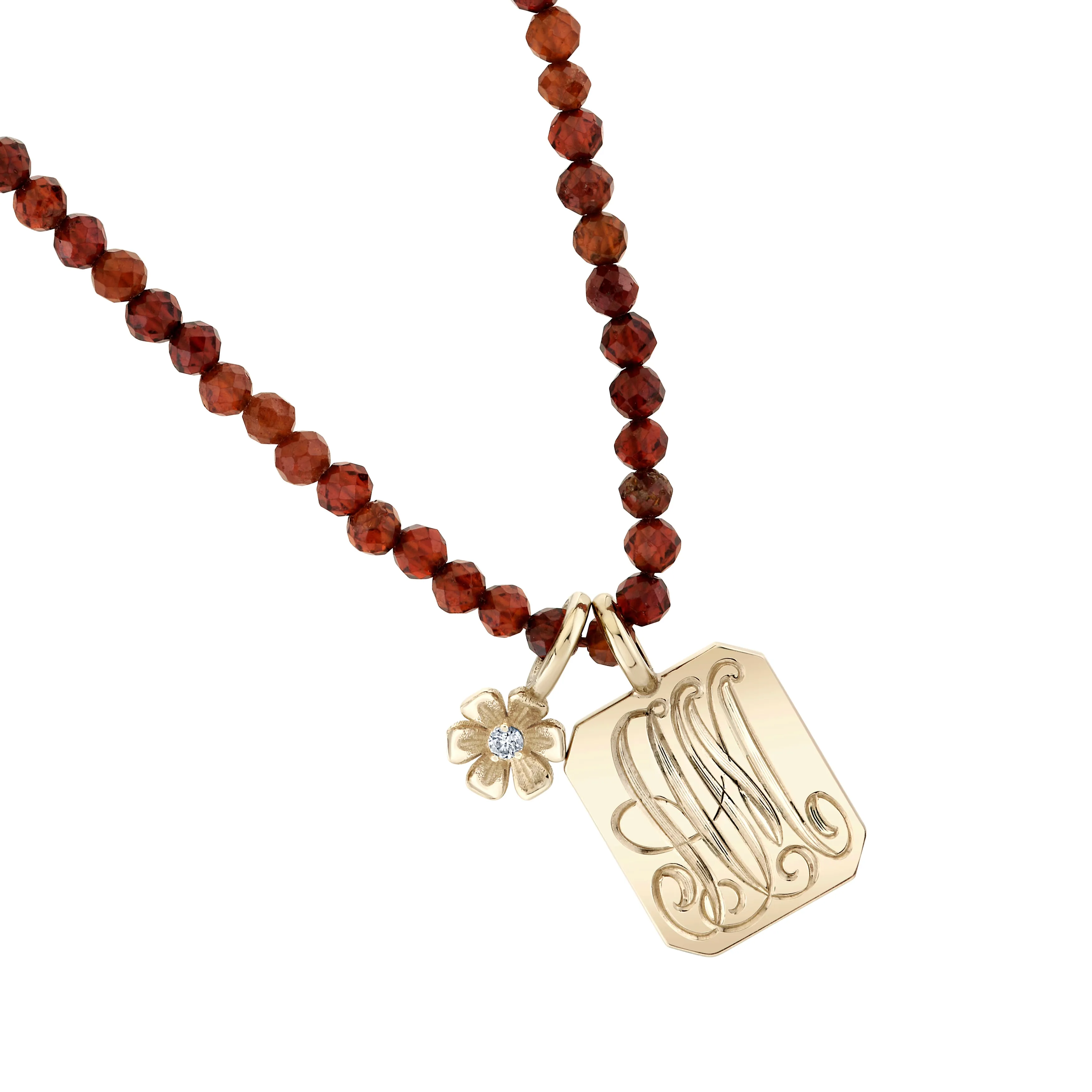 Petite Garnet Beaded Necklace sold by Ariel Gordon Jewelry product image thumbnail 4