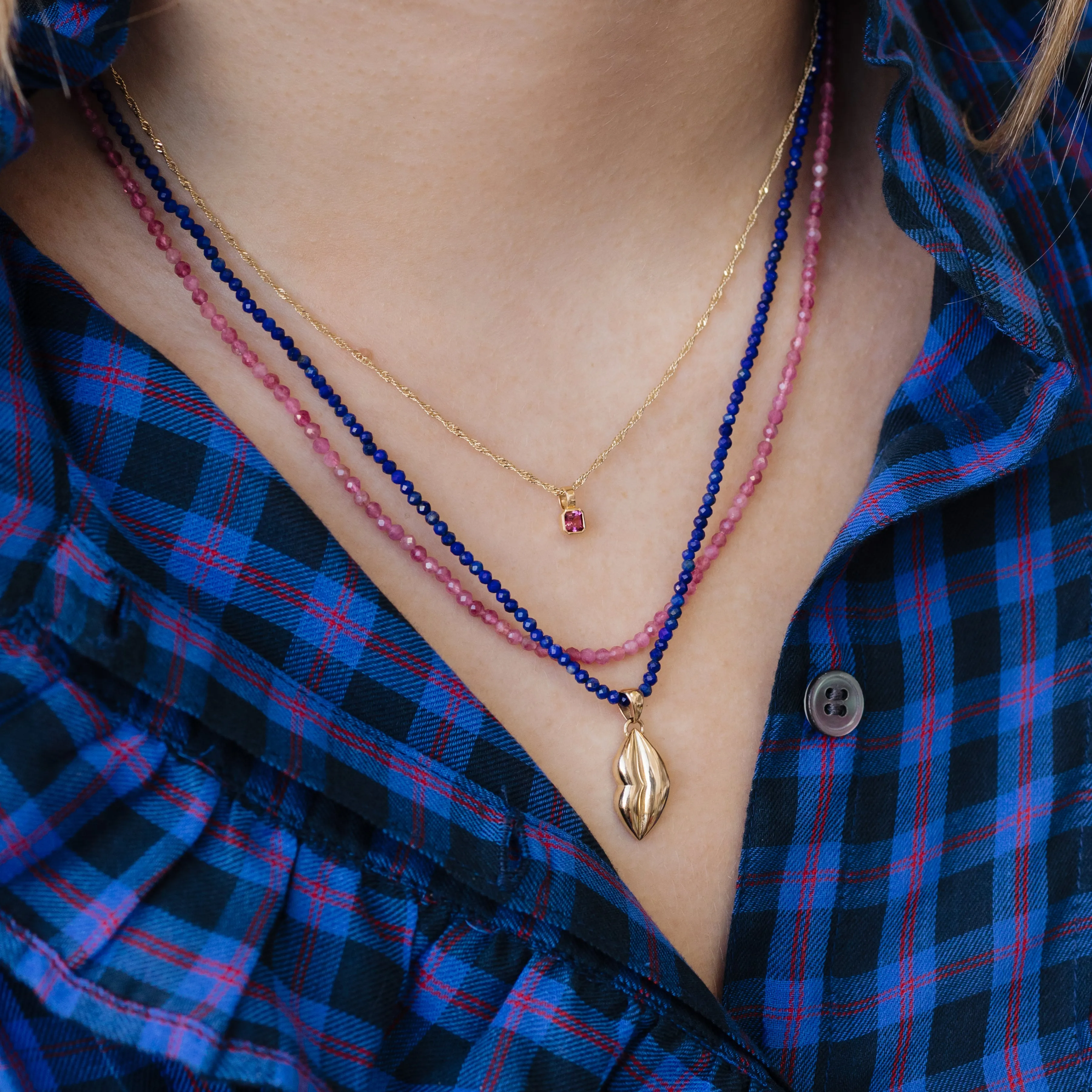 Petite Lapis Beaded Necklace sold by Ariel Gordon Jewelry product image thumbnail 2