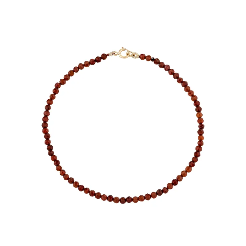 Petite Garnet Beaded Bracelet made by Ariel Gordon Jewelry