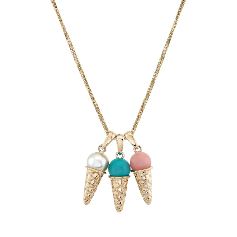 Gemstone Ice Cream Charm sold by Ariel Gordon Jewelry