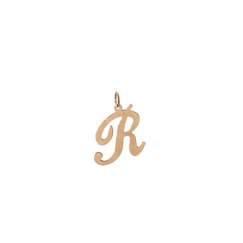 Script R Pendant sold by Ariel Gordon Jewelry