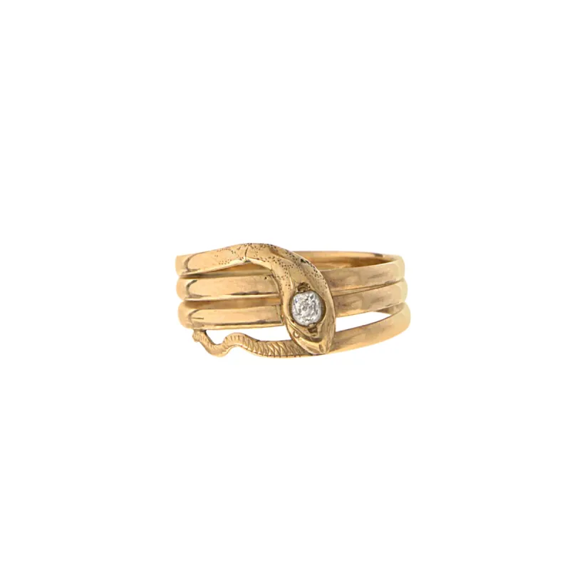 Rose Gold Snake Ring sold by Ariel Gordon Jewelry