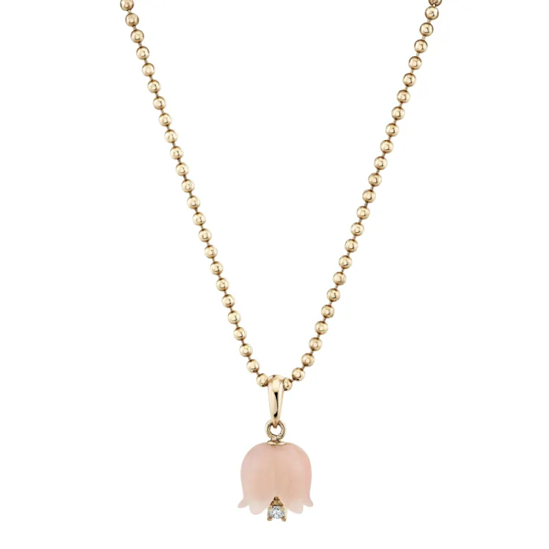 Diamond Floret Opal Pendant sold by Ariel Gordon Jewelry