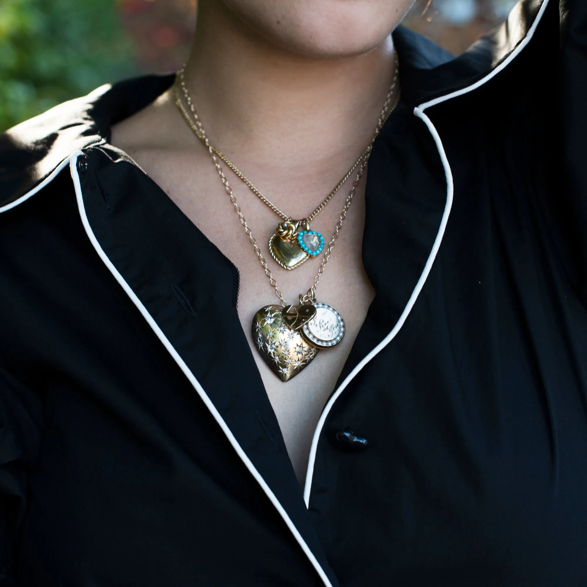 Mine Cut Diamond Heart Pendant Brooch sold by Ariel Gordon Jewelry product image thumbnail 2