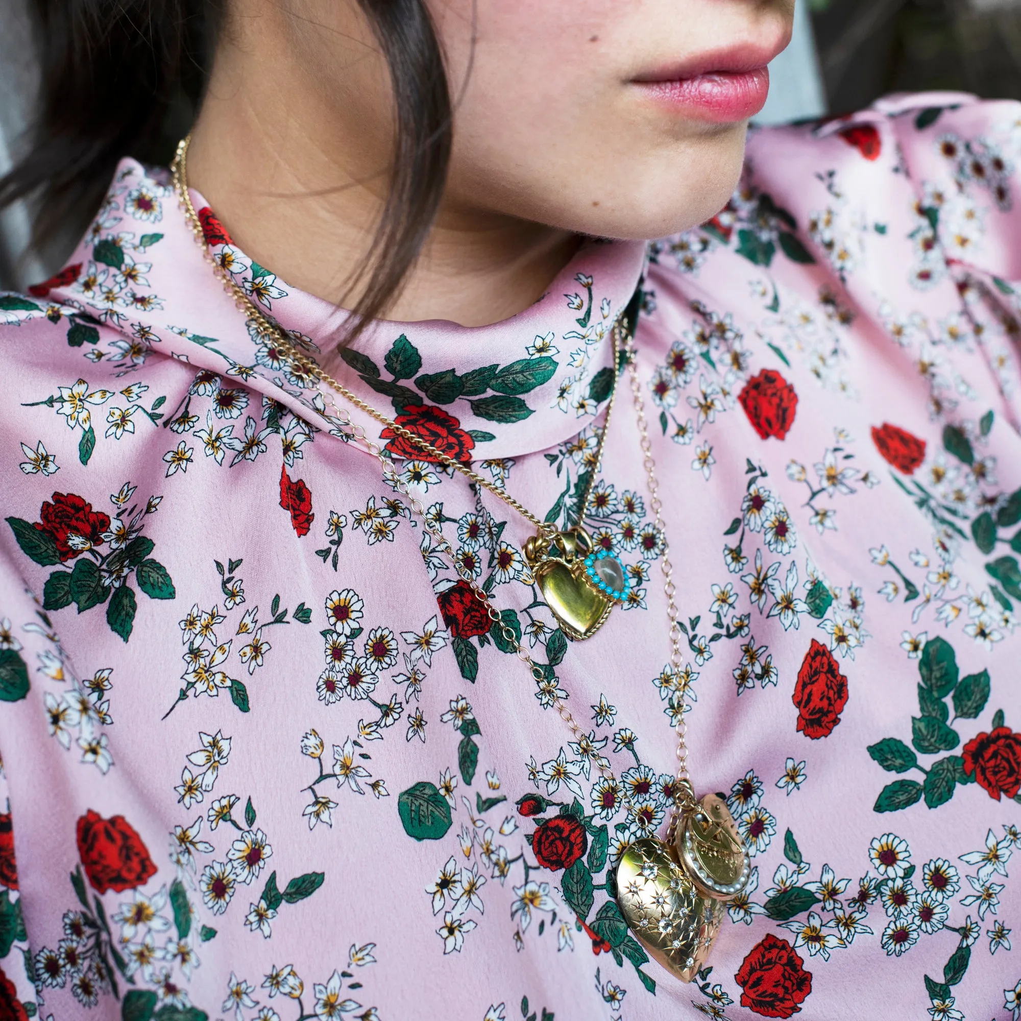 Mine Cut Diamond Heart Pendant Brooch sold by Ariel Gordon Jewelry product image thumbnail 5