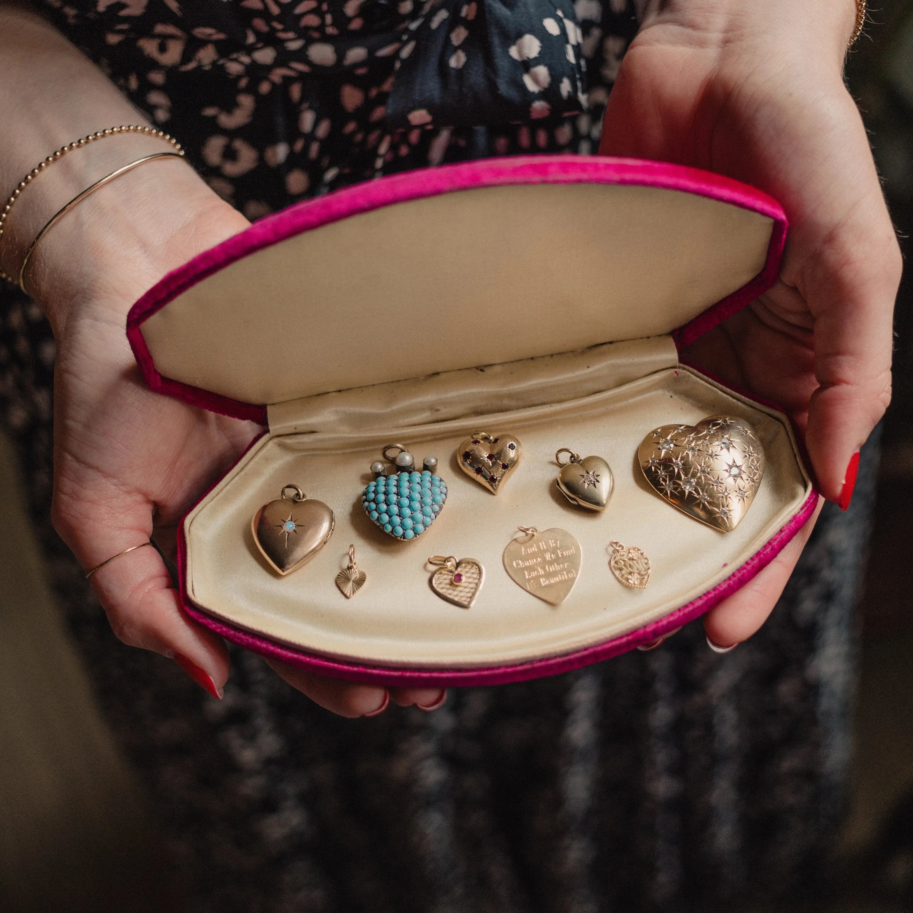 Mine Cut Diamond Heart Pendant Brooch sold by Ariel Gordon Jewelry product image thumbnail 3