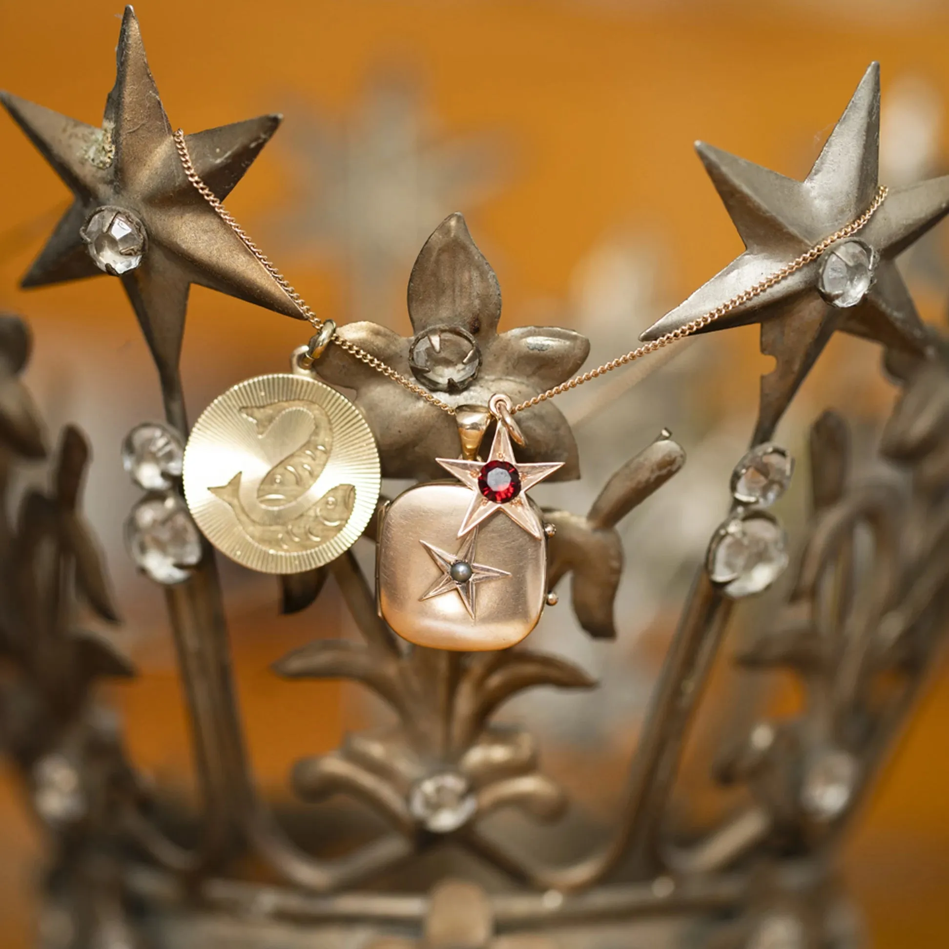 Garnet and Gold Star Charm sold by Ariel Gordon Jewelry product image thumbnail 3