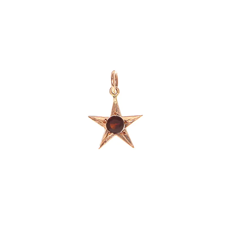 Garnet and Gold Star Charm sold by Ariel Gordon Jewelry