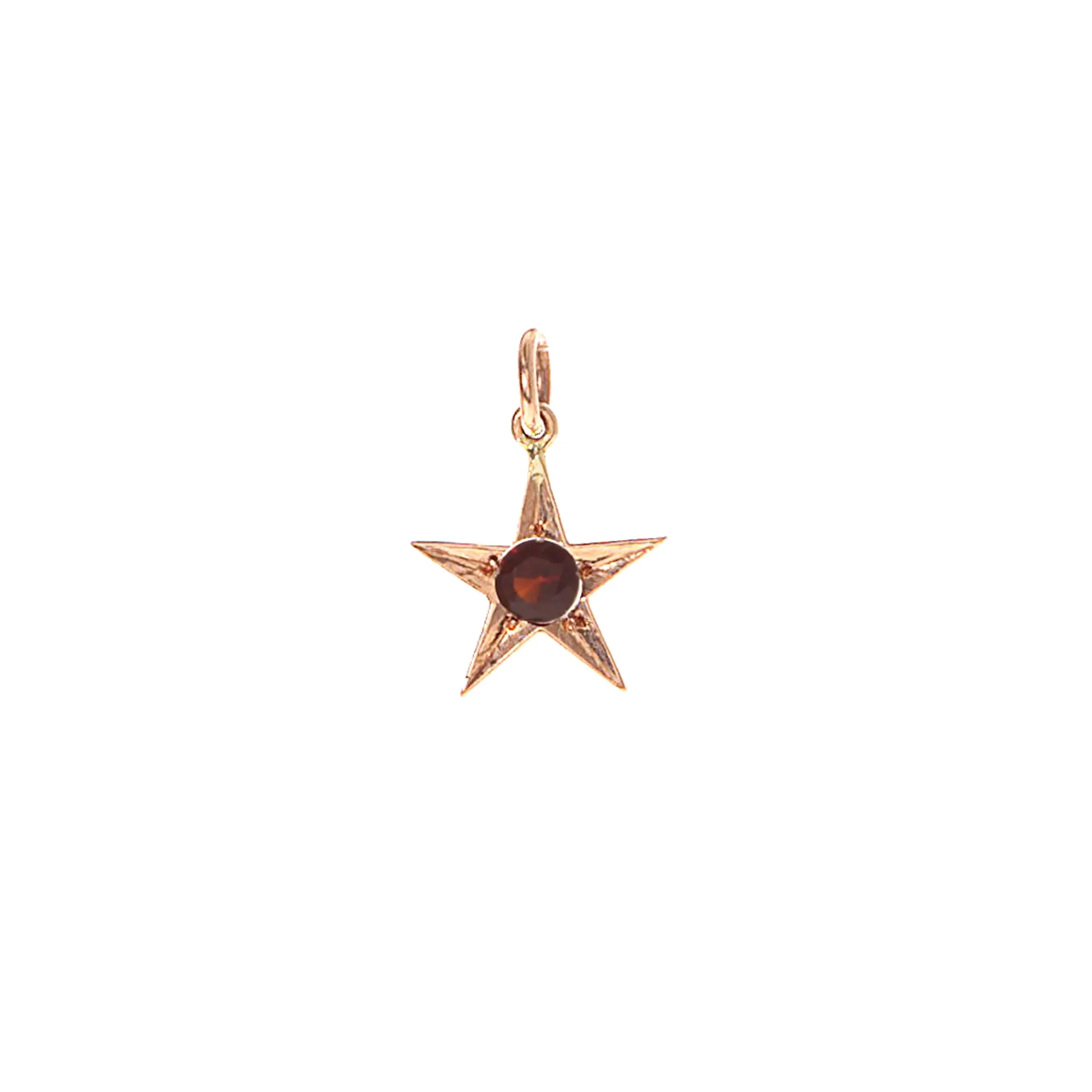 Garnet and Gold Star Charm sold by Ariel Gordon Jewelry