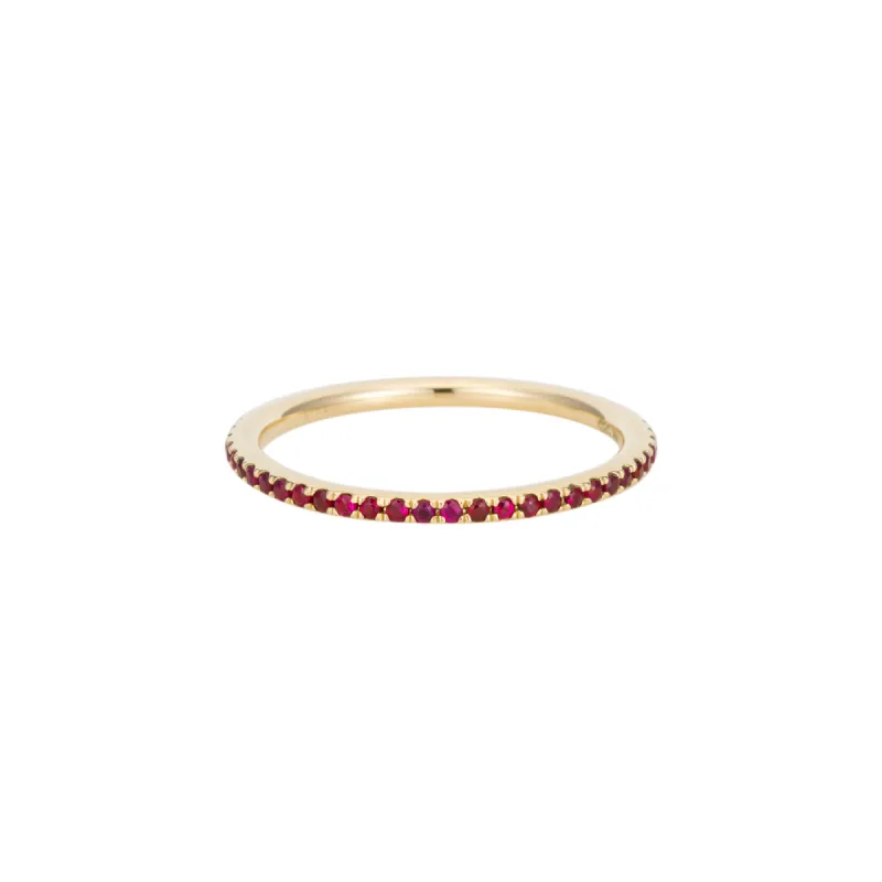 Ruby Eternity Band sold by Ariel Gordon Jewelry