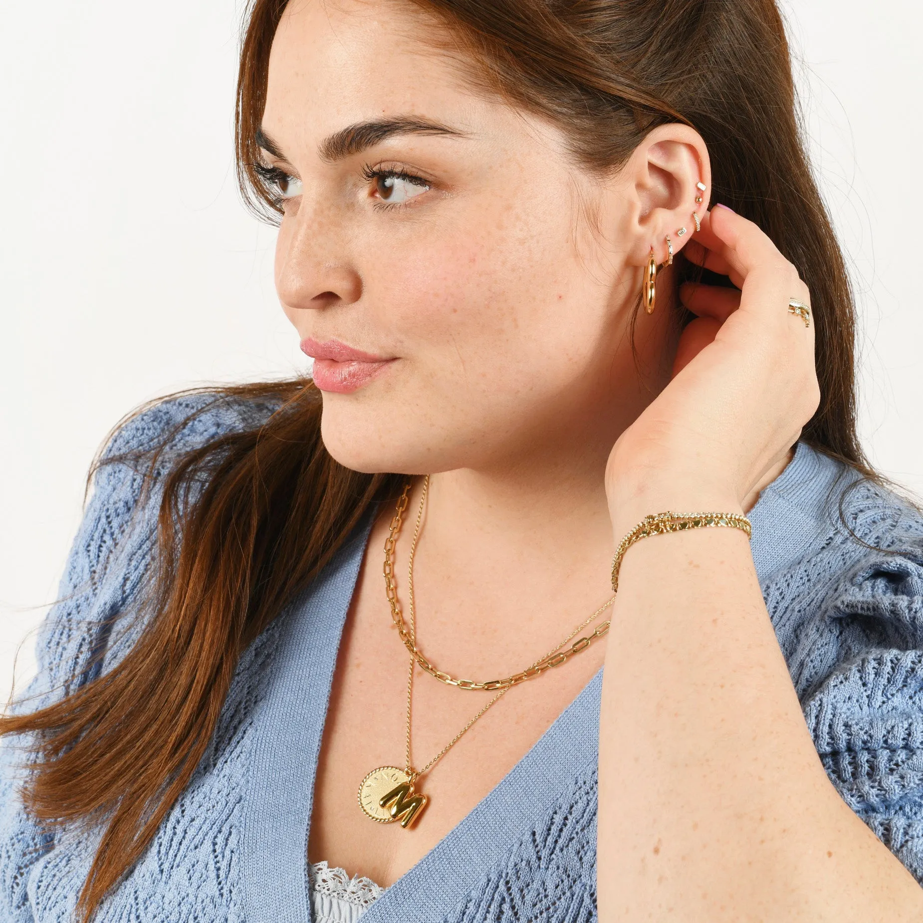 Baguette Diamond Huggies sold by Ariel Gordon Jewelry product image thumbnail 2