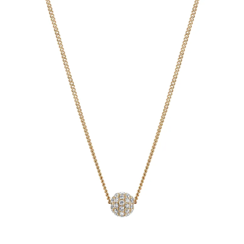 Diamond Disco Ball Necklace sold by Ariel Gordon Jewelry