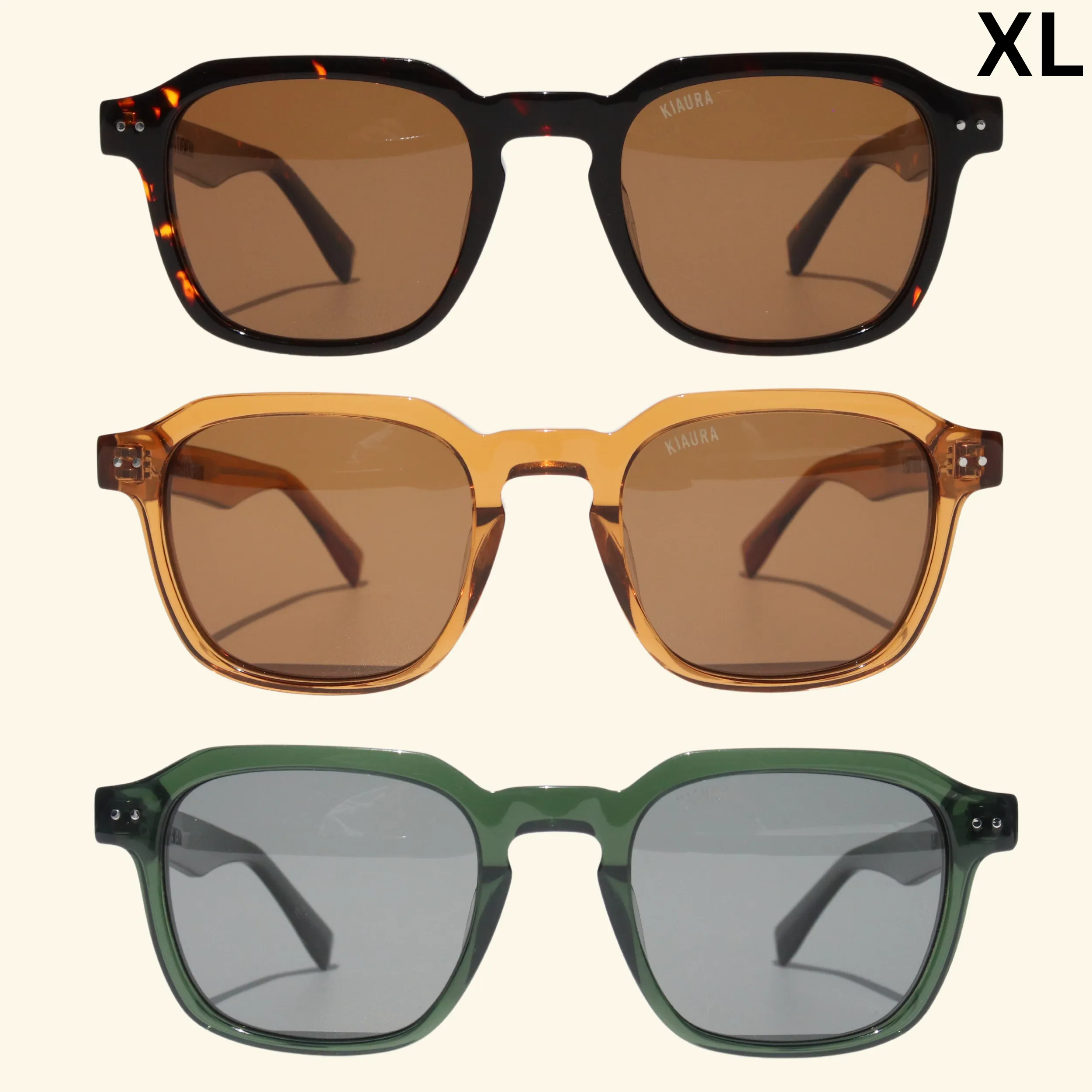 NWT Kiaura Eyewear Sunglasses Black Lautner XL LAUTNER XL Bundle – KIAURA Eyewear main image 4