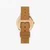 Lune 8 - Rose Gold and White - Natural Leather sold by Nacre Watches