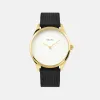 Lune - Gold - Matte Black Mesh sold by Nacre Watches