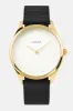 Lune - Gold - Matte Black Mesh sold by Nacre Watches