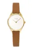Mini Lune - Gold - Saddle Leather sold by Nacre Watches