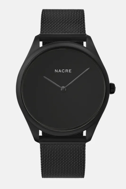 Lune Eclipse - Matte Black - Matte Black Mesh sold by Nacre Watches