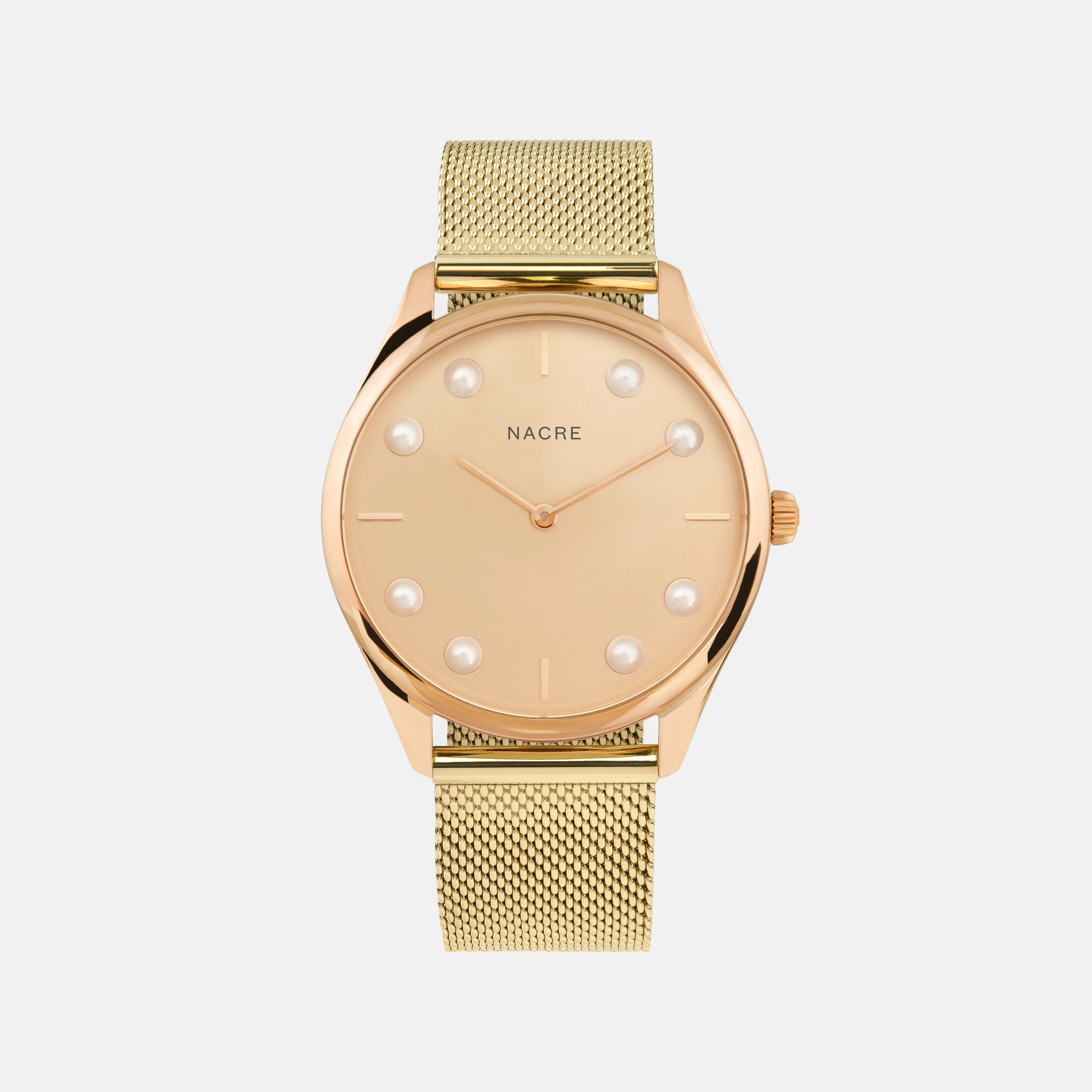 Lune 8 - Rose Gold - Gold Mesh sold by Nacre Watches product image thumbnail 2