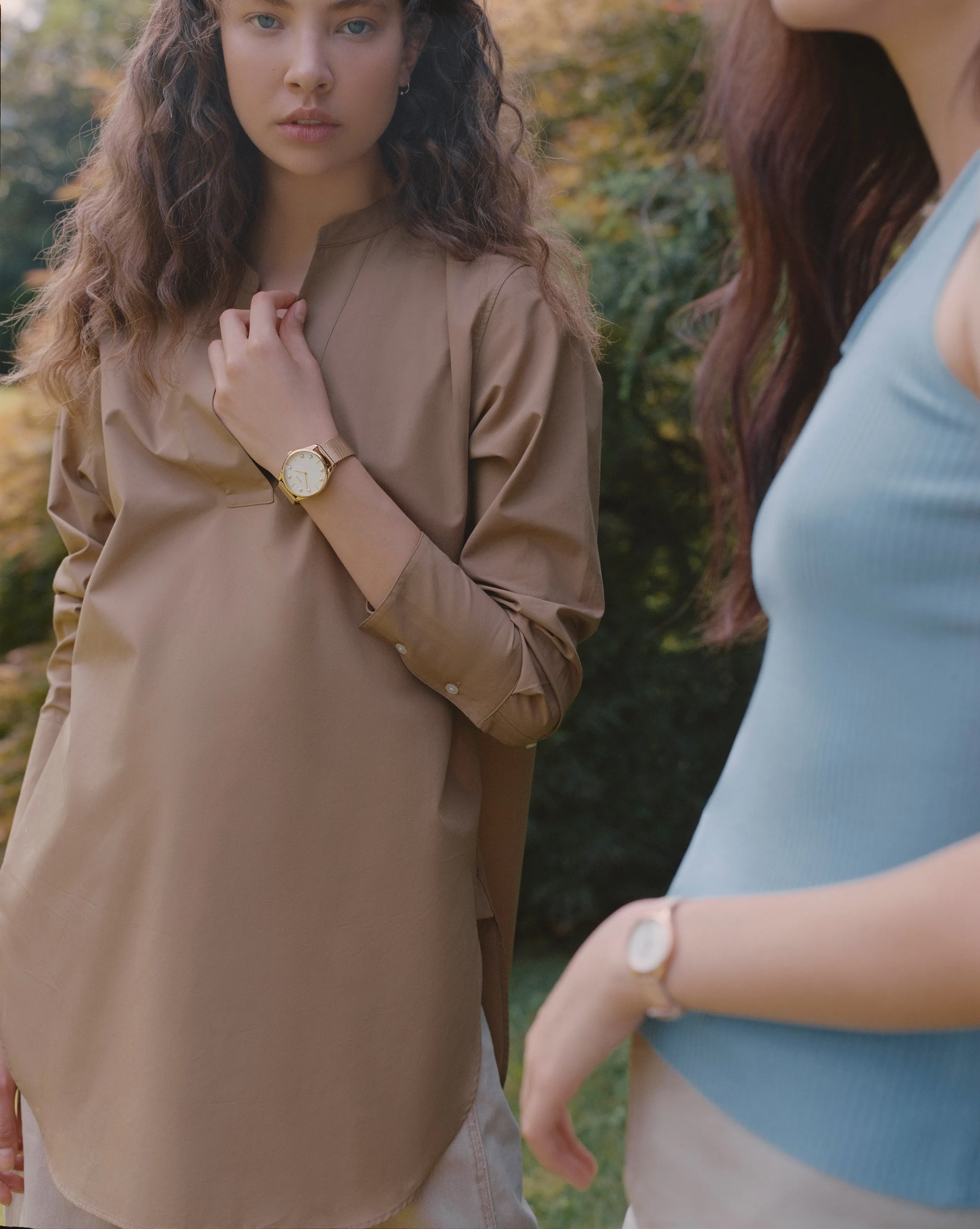 Lune 8 - Rose Gold and White - Rose Gold Mesh sold by Nacre Watches product image thumbnail 5