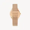 Lune 8 - Rose Gold and White - Rose Gold Mesh sold by Nacre Watches