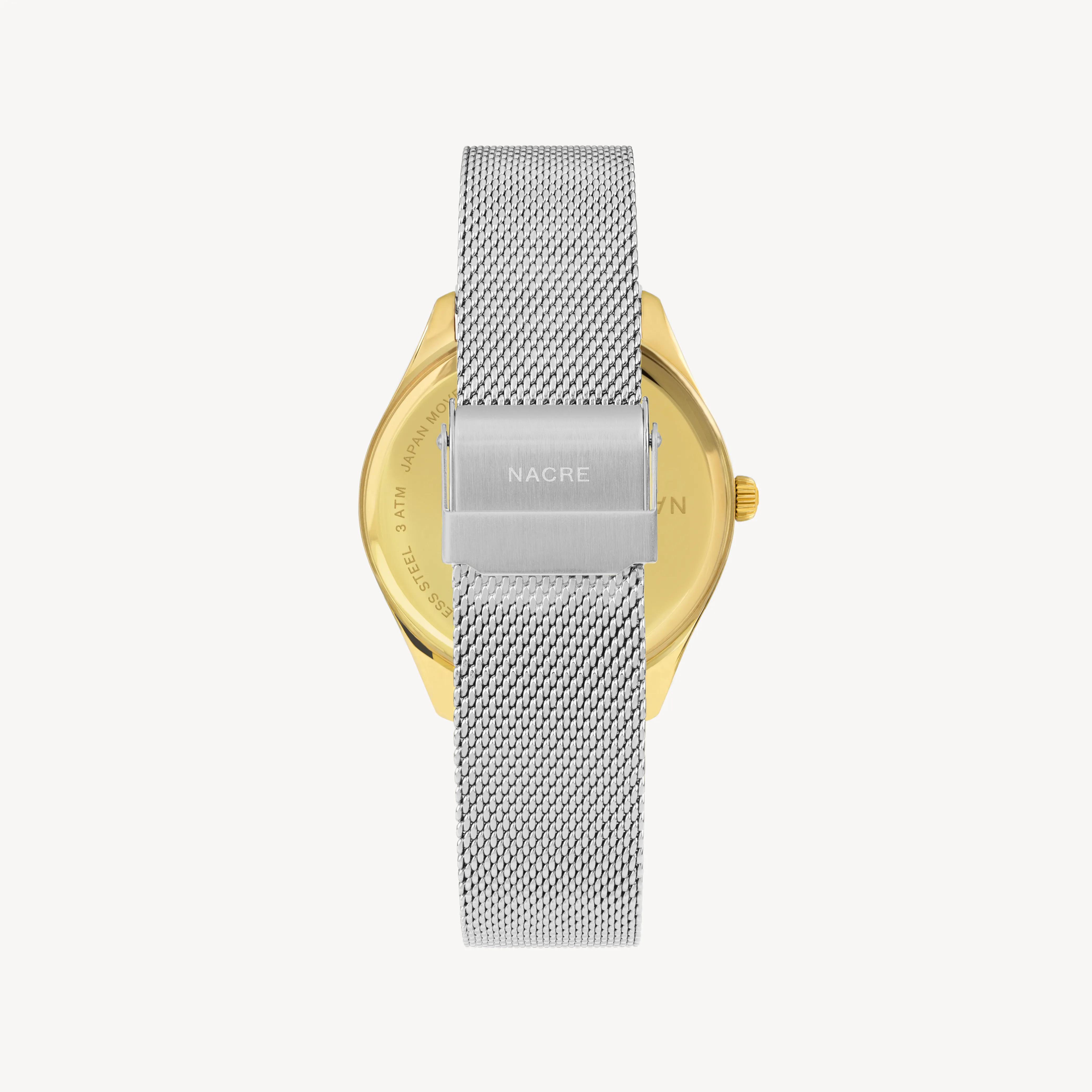 Lune 8 - Gold - Stainless Steel Mesh sold by Nacre Watches product image thumbnail 4