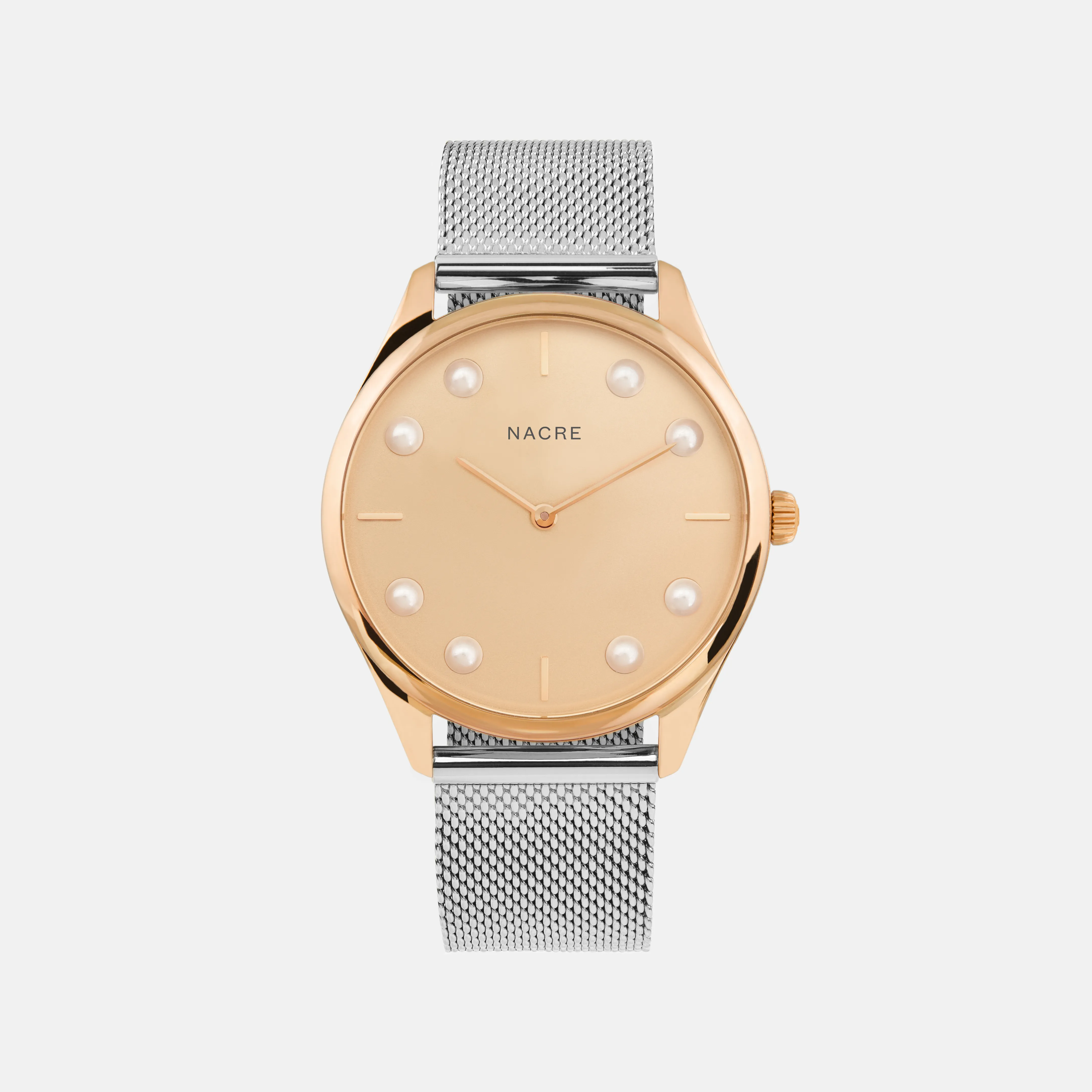 Lune 8 - Rose Gold - Stainless Steel Mesh sold by Nacre Watches product image thumbnail 2