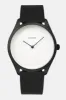 Lune - Matte Black - Black Leather sold by Nacre Watches