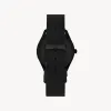 Lune - Matte Black - Black Leather sold by Nacre Watches