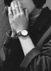 Lune - Matte Black - Black Leather sold by Nacre Watches