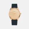 Lune 8 - Rose Gold - Navy Leather sold by Nacre Watches