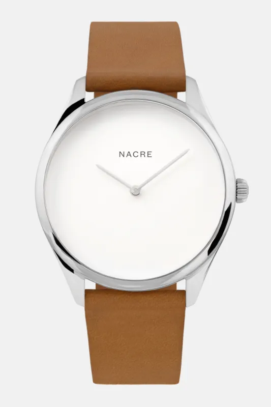 Lune - Stainless Steel - Saddle Leather sold by Nacre Watches