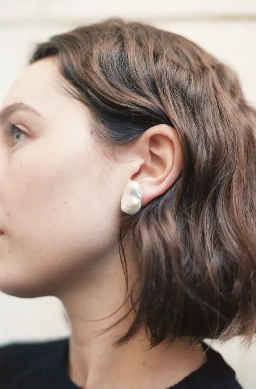 Baroque Pearl Stud Earrings sold by Nacre Watches