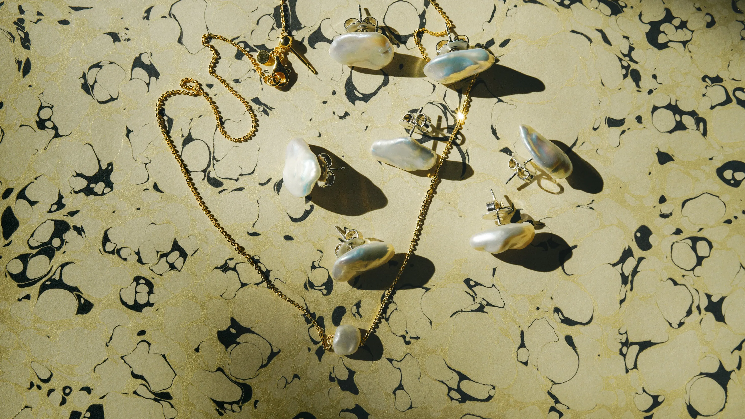 Baroque Pearl Stud Earrings sold by Nacre Watches product image thumbnail 4