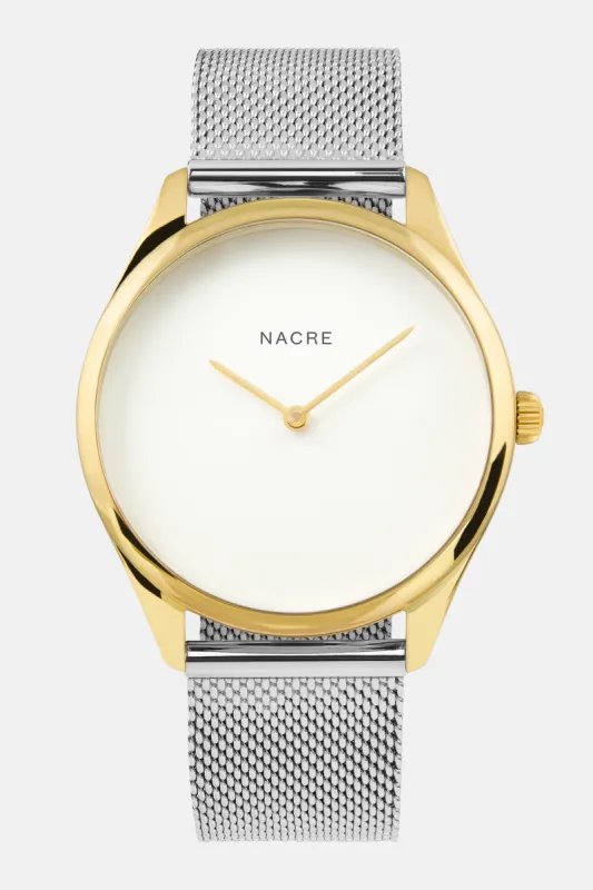 Lune - Gold - Stainless Steel Mesh sold by Nacre Watches