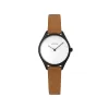 Mini Lune - Matte Black - Saddle Leather sold by Nacre Watches
