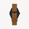 Mini Lune - Matte Black - Saddle Leather sold by Nacre Watches