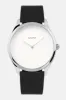 Lune - Stainless Steel - Black Leather sold by Nacre Watches