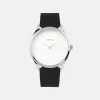 Lune - Stainless Steel - Black Leather sold by Nacre Watches