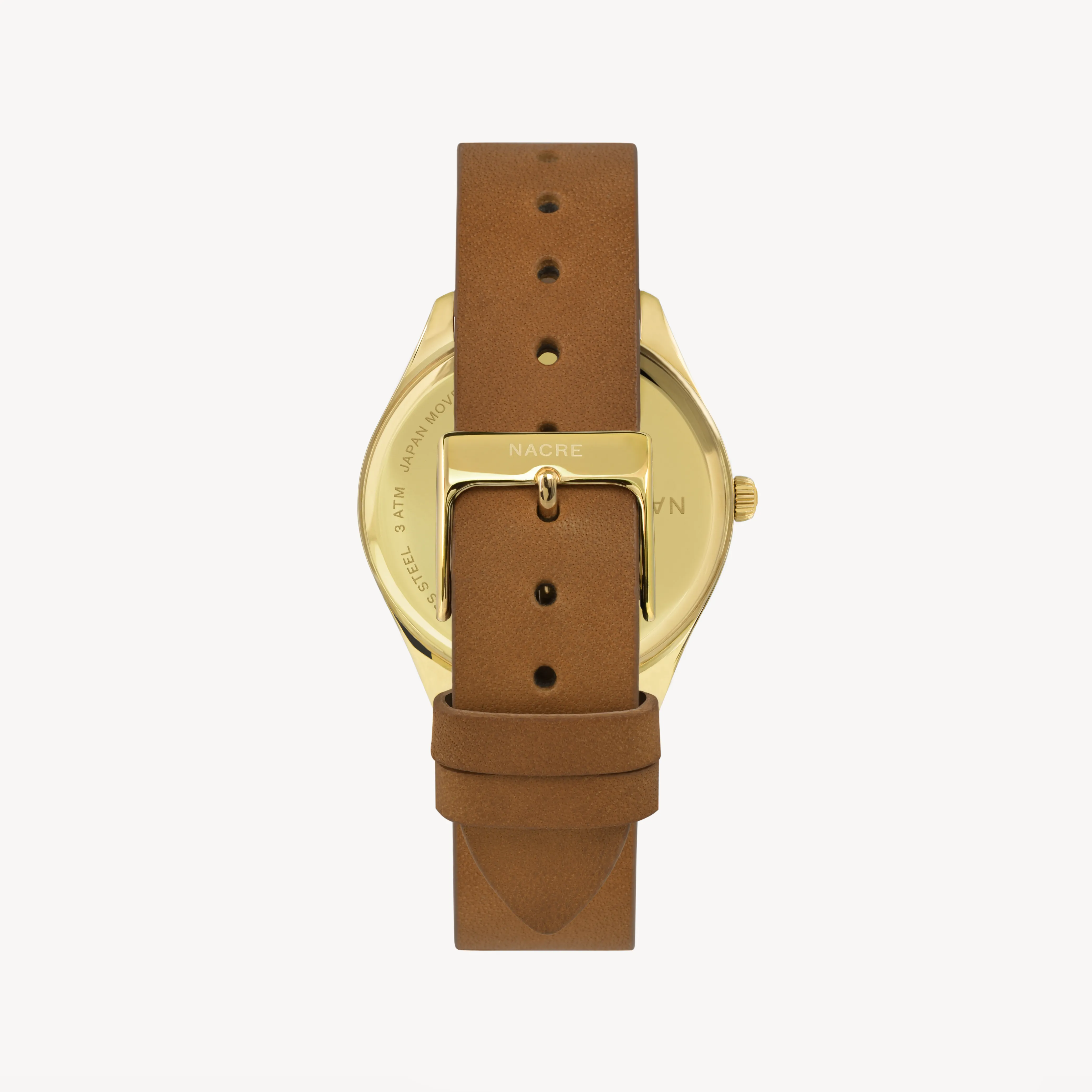 Lune 8 - Gold - Saddle Leather sold by Nacre Watches product image thumbnail 4