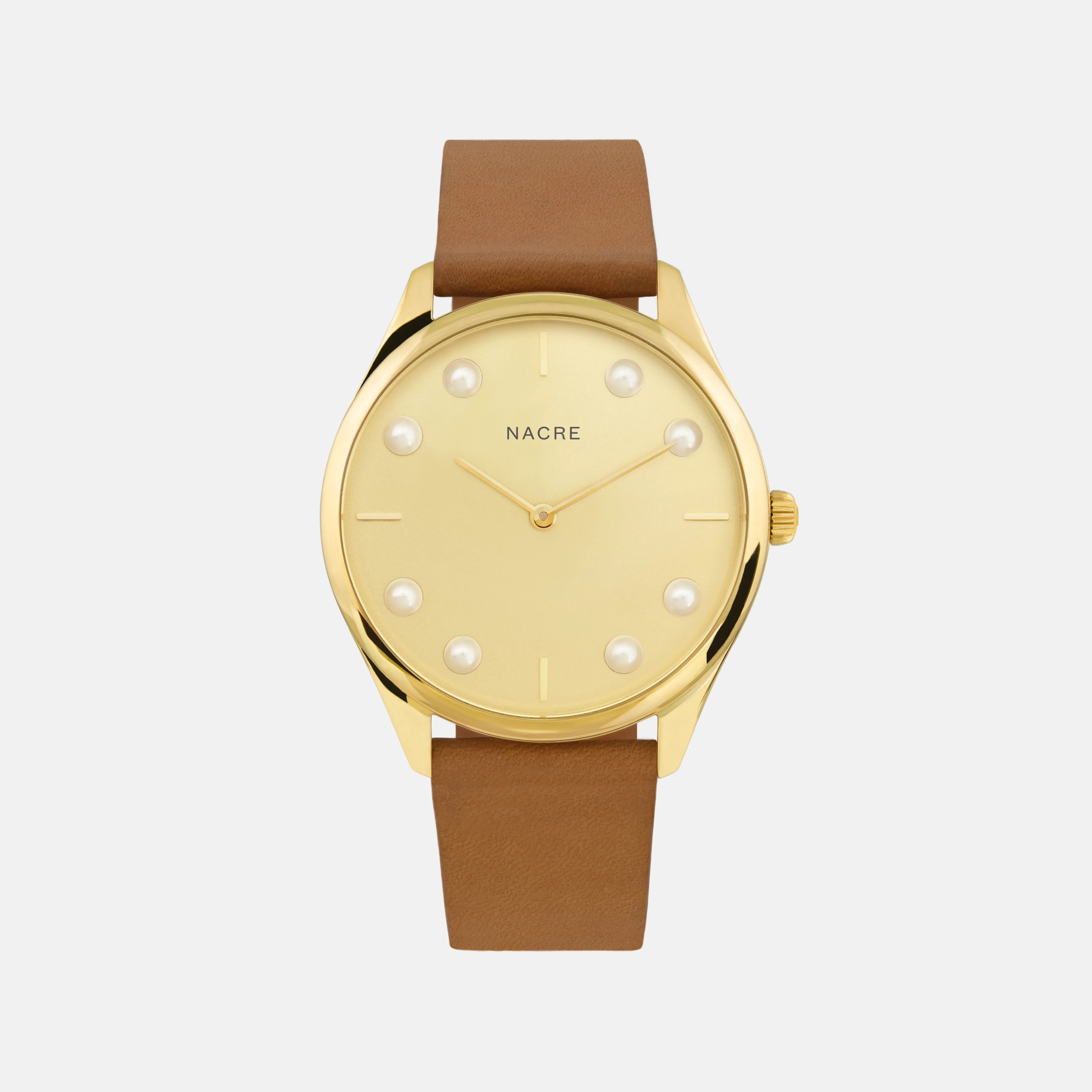 Lune 8 - Gold - Saddle Leather sold by Nacre Watches product image thumbnail 2