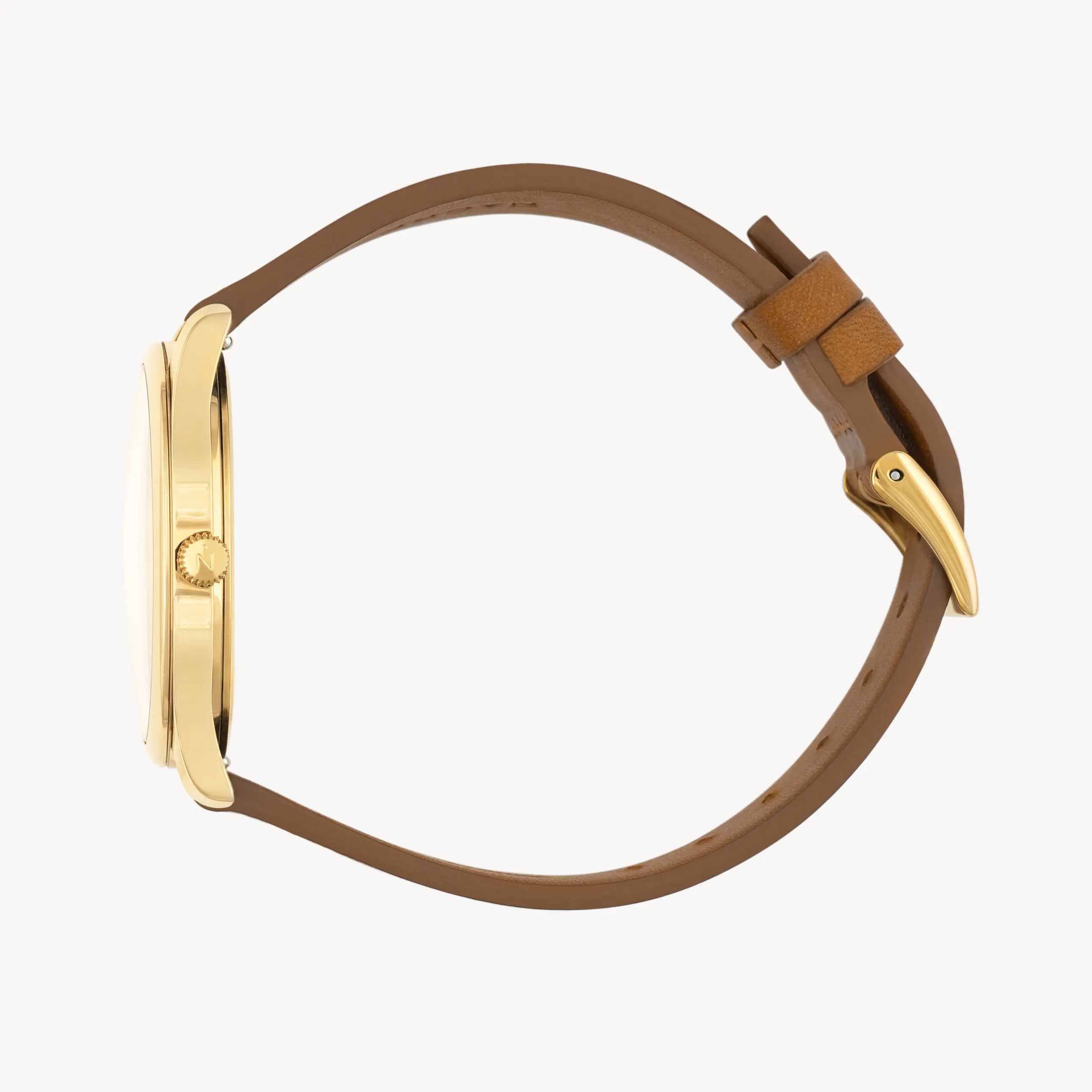 Lune 8 - Gold - Saddle Leather sold by Nacre Watches product image thumbnail 3