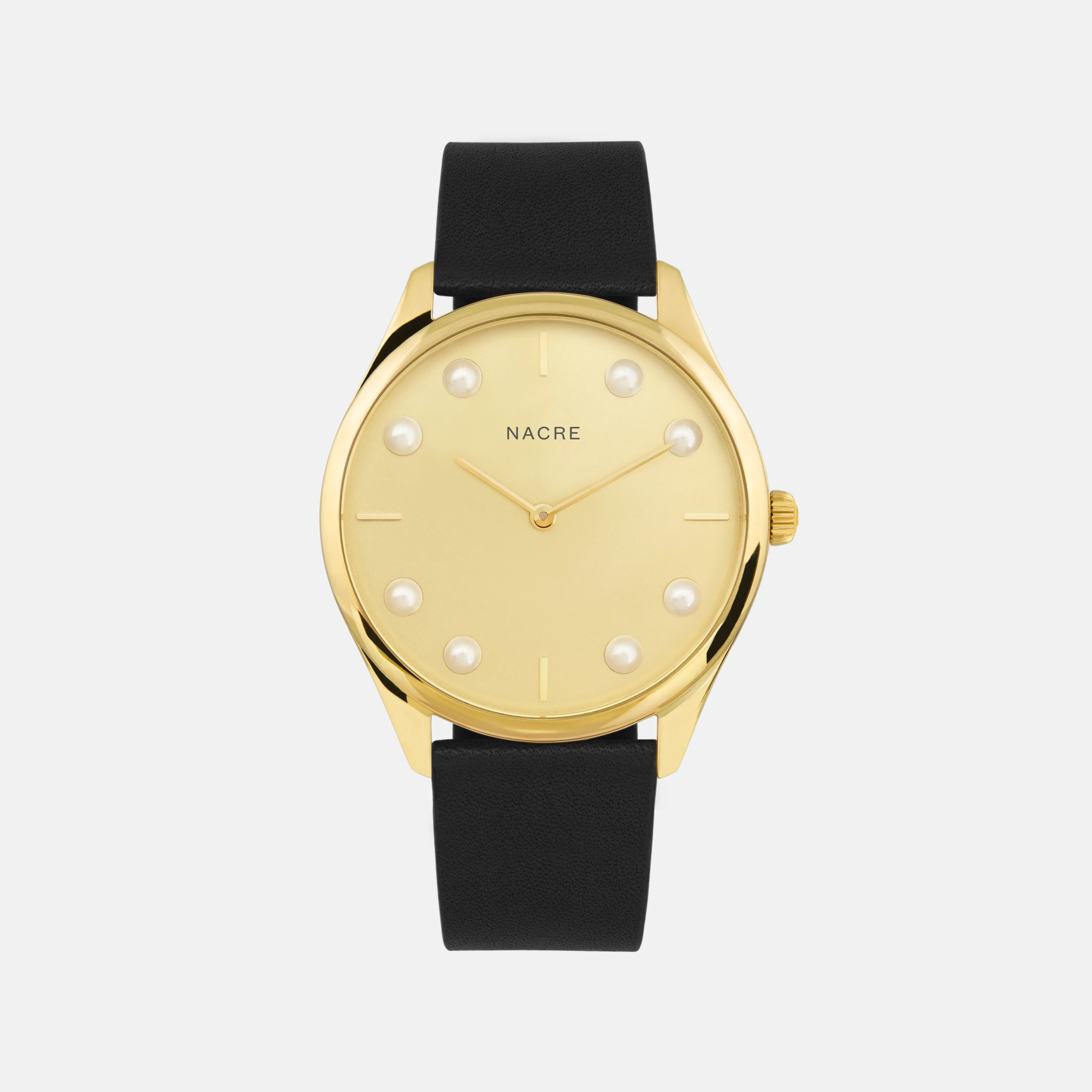 Lune 8 - Gold - Black Leather sold by Nacre Watches product image thumbnail 2